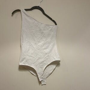 White One-Shoulder Bodysuit